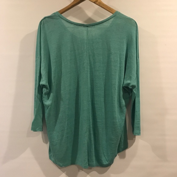 Eileen Fisher | 100% linen green Top M - Picture 5 of 5